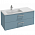 Комплект мебели 100 см Jacob Delafon Vox с раковиной EB2103-DD2, тумбой EB2075-R1-M43, матовый аквамарин