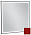 Зеркало с подсветкой 80 см Jacob Delafon Allure EB1435-S08, темно-красный сатин
